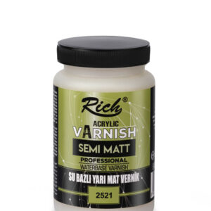 Rich Acrylik Varnish Semi Matt- 2521 Su Bazlı Yarı Mat Vernik 250 ml