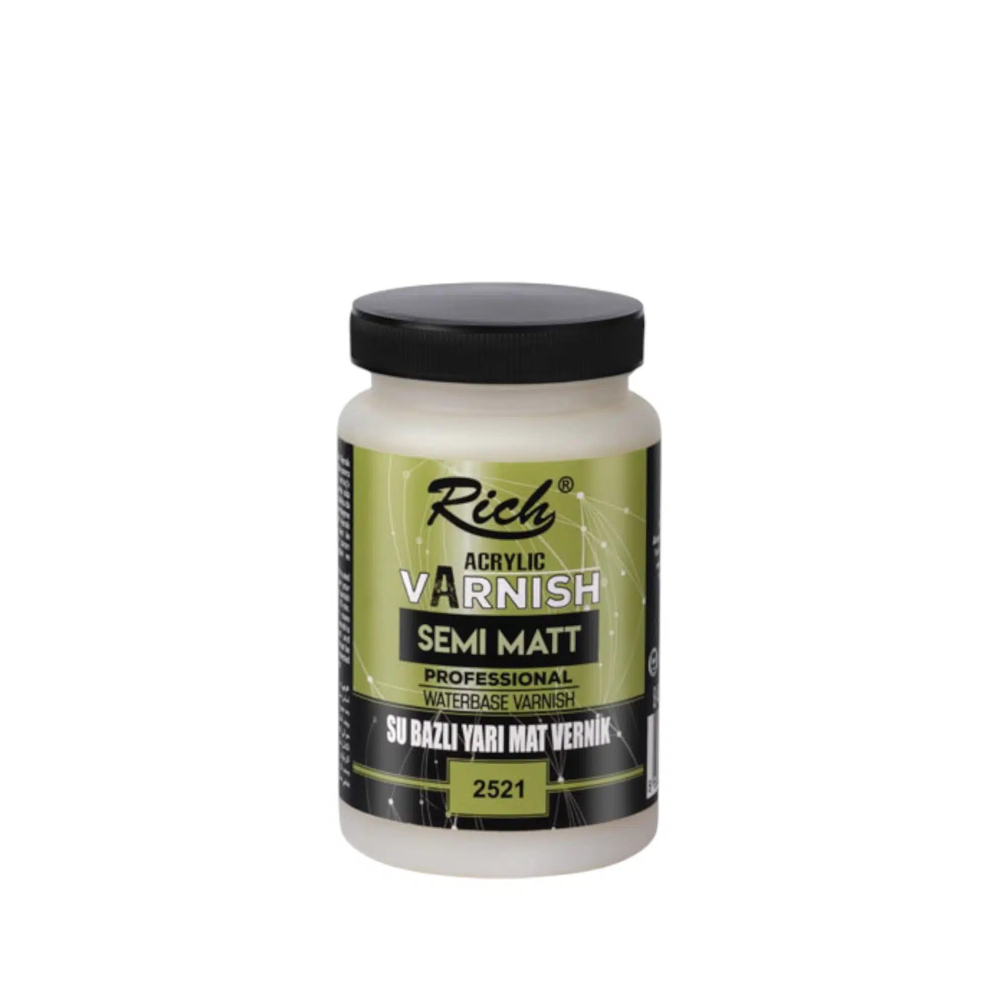 Rich Su Bazlı Yarı Mat Vernik 250 ml 1 Rich Su Bazlı Yarı Mat Vernik 250 ml