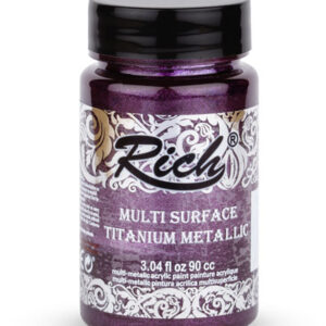 Rich Multi Surface Boya Titanium Metallic 0902560 Antique Plum-Antik Mürdüm 90 ml