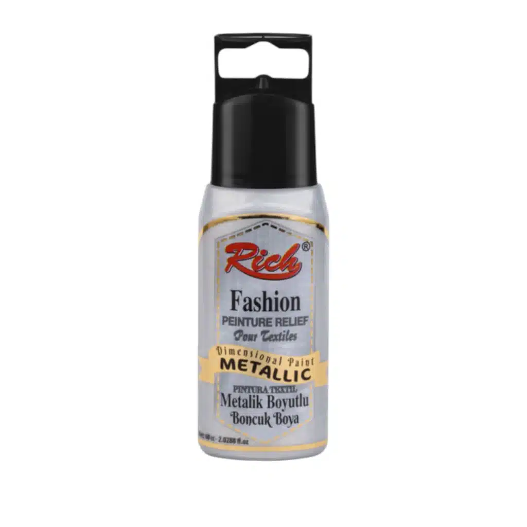 Metalik Boyutlu Boncuk Boya 60 ml-Gümüş
