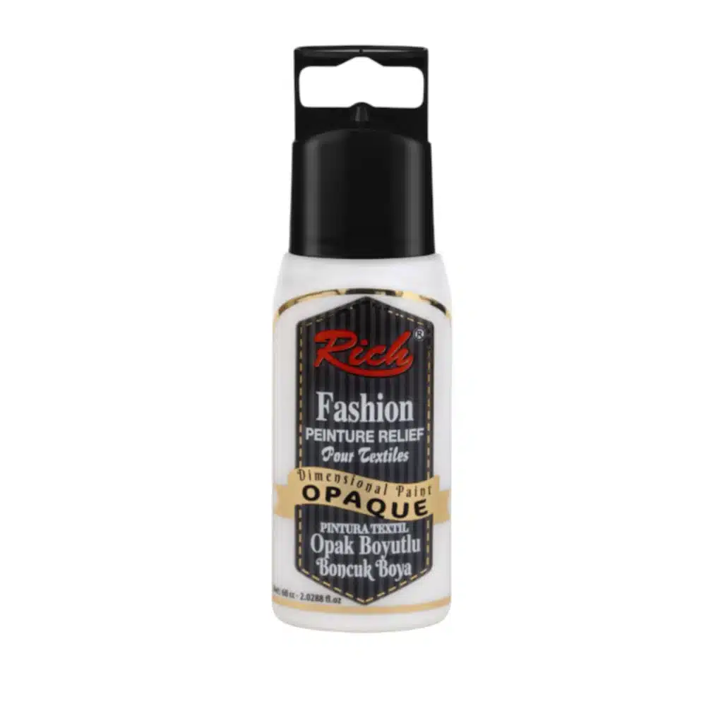 Opak Boyutlu Boncuk Boya 60 ml-Beyaz
