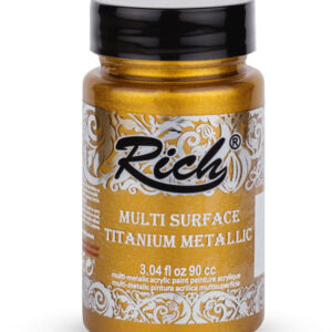 Rich Multi Surface Boya Titanium Metallic 04385 Antique Gold-Antik Altın 90 ml