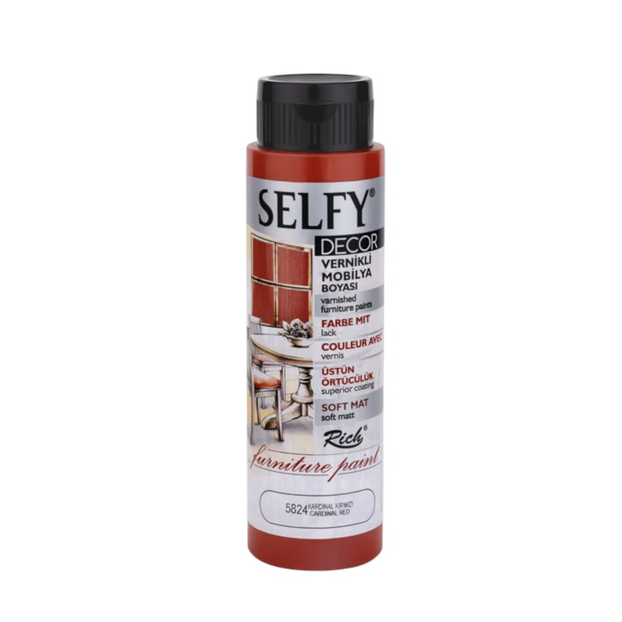 Rich Selfy Decor 500 ml-Kardinal Kırmızı 1 Rich Selfy Decor 500 ml-Kardinal Kırmızı