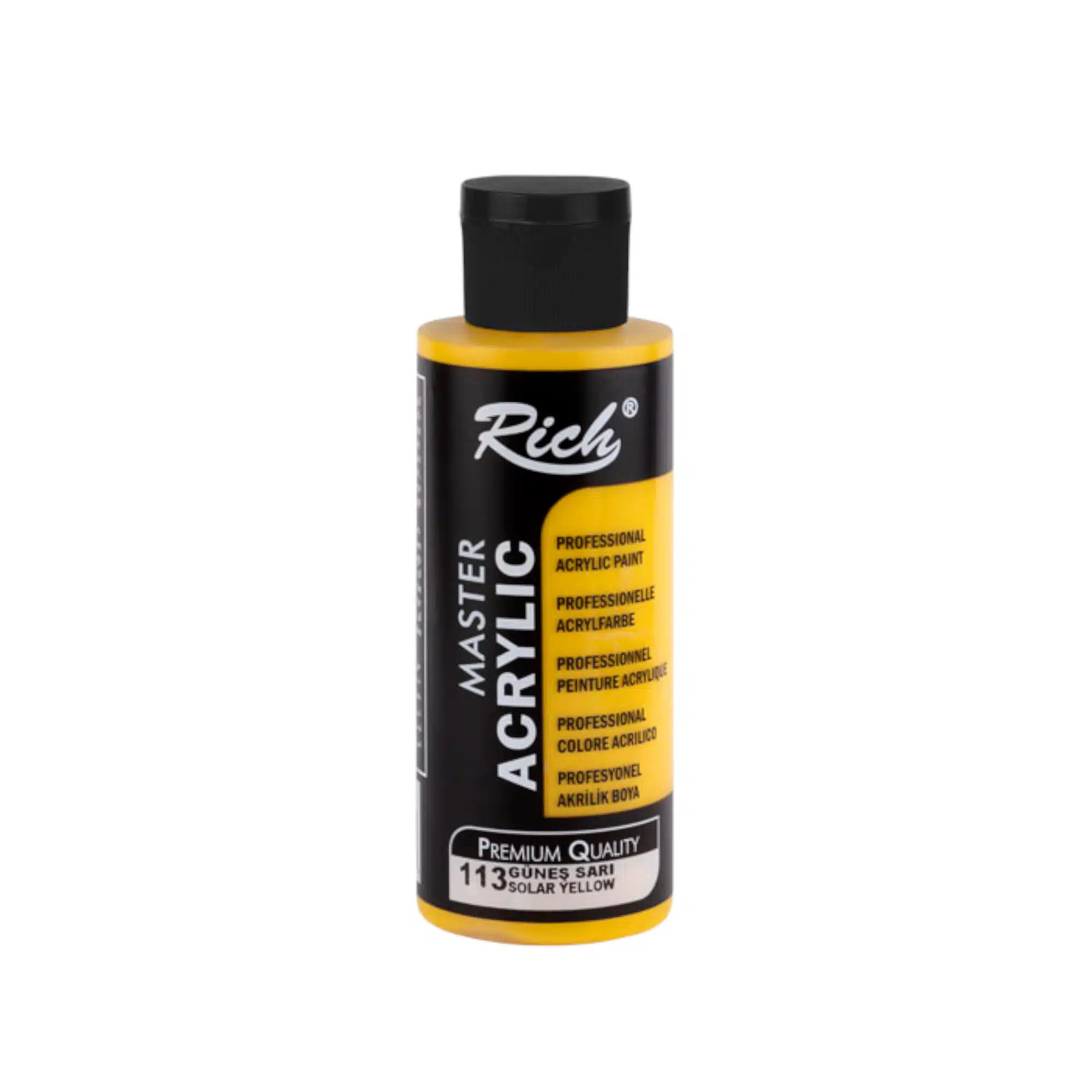 Rich Master Akrilik Boya | 113- Güneş Sarı - Solar Yellow | 120 ml
