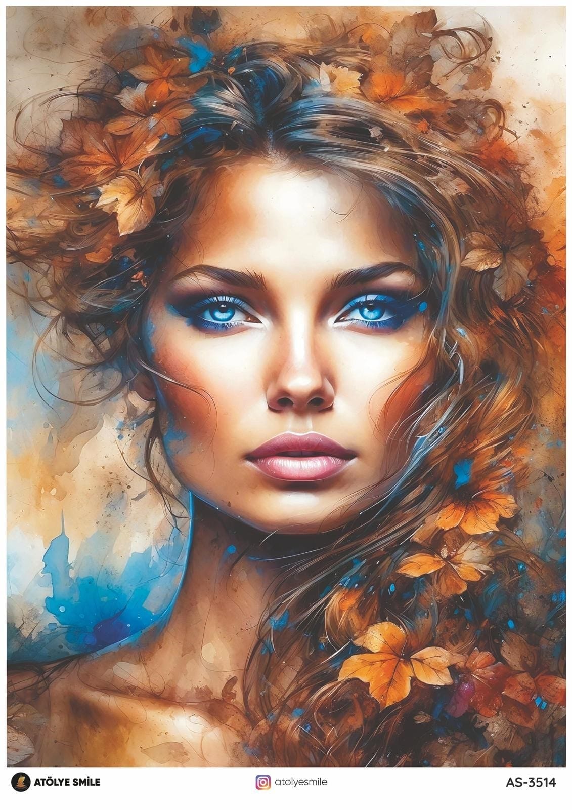 PD3514-AS| Pirinç Dekopaj Kağıdı-29x42 cm 1 Pd3514-As| Pirinç Dekopaj Kağıdı-29X42 Cm