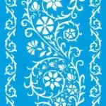 Damask Desen | Stencil Boyama Şablonu-30x60 cm-7252