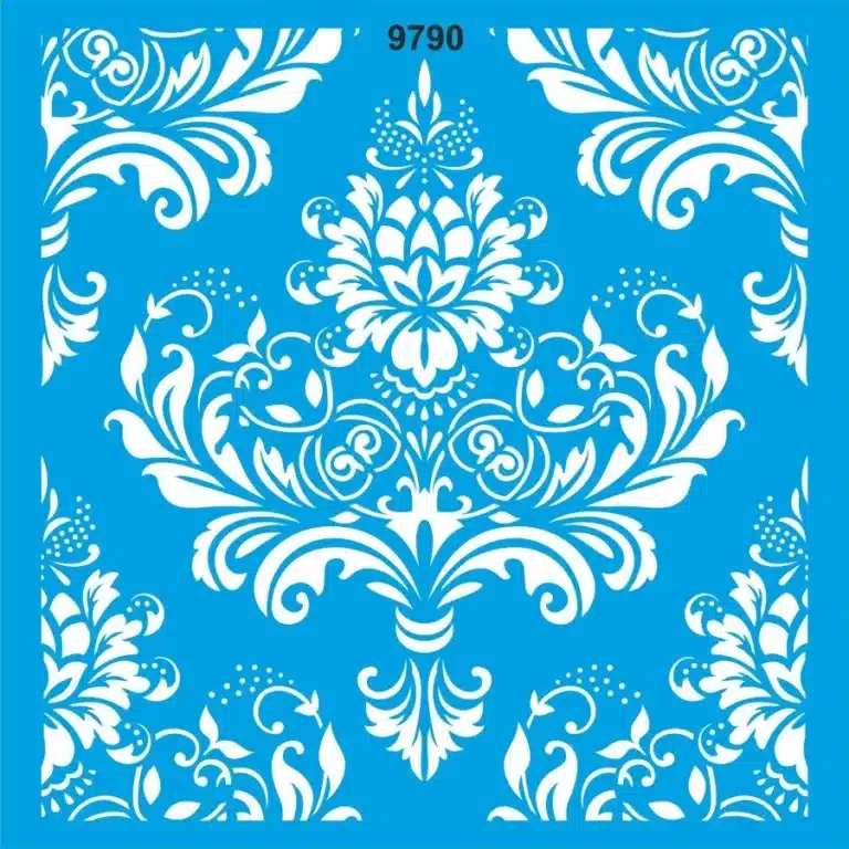 Damask Deseni - 9790 | Stencil Boyama Şablonu (40x40 cm) - T5295