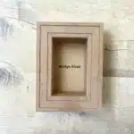 Çizgi detaylı dikdörtgen rölyef pano boyanabilir çok amaçlı derin ahşap kutu