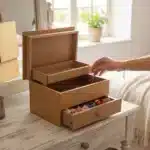 Çekmeceli çok katlı düzenleyici kutu kullanımı lifestyle ahşap boyama takılık