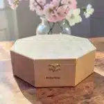Büyük boy sekizgen ahşap kutu metal kilitli boyanabilir çeyiz kutusu