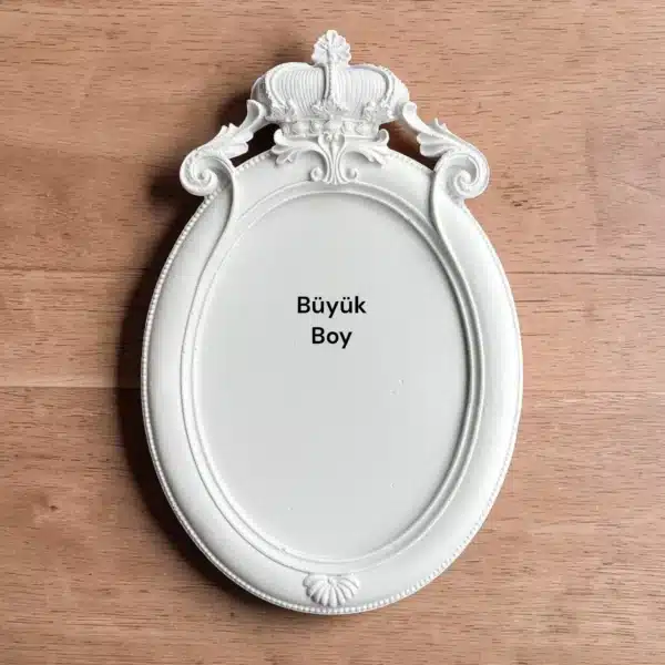 Taçlı Oval Çerçeve Takımı: Büyük Boy