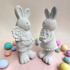 Paskalya Konseptli Çiçekli Tavşan Çifti Heykeli: Dekoratif Paskalya Hediyesi 7 Paskalya Konseptli Çiçekli Tavşan Çifti Heykeli: Dekoratif Paskalya Hediyesi