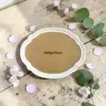 Polyester aplikli oval ahşap tepsi boyanabilir dekoratif sunumluk