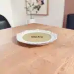 Boyanabilir yuvarlak ahşap tepsi polyester aplikli sunum zemin atölye kiraz