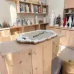 Barok kesim ahşap kahve tepsisi ham mdf polyester aplikli zemin