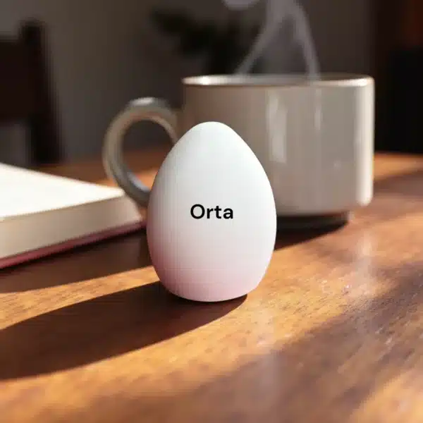 Dekoratif Taş Tozu Yumurta Biblo: Orta