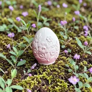 Çiçek Dekorlu Yumurta Obje: Dekoratif Biblo