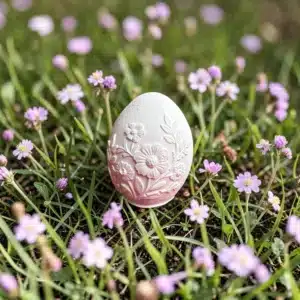 Çiçek Dekorlu Yumurta Obje: Dekoratif Biblo 5 Çiçek Dekorlu Yumurta Obje: Dekoratif Biblo Atölye Kiraz