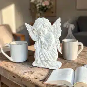 Dua Eden Melek Rölyefi: Boyanabilir Taş Tozu Aplike ve Dekoratif Obje 3 Dua Eden Melek Rölyefi: Boyanabilir Taş Tozu Aplike Ve Dekoratif Obje