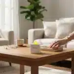 Atölye Kiraz boyanabilir küp tealight mumluk ham taş tozu obje modern salon dekorasyonu ahşap orta sehpa kullanımı