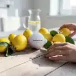 Atölye Kiraz boyanabilir limon figürü taze limonata sunumu aydınlık mutfak masası yaşam alanı konsepti