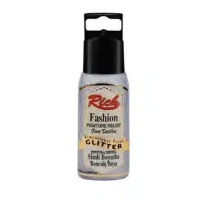 Simli Boyutlu Boncuk Boya-Gümüş: 3D Dekoratif Hobi Boyası | 60 Ml