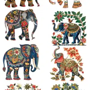 Ütü ile Rub On Transfer Kağıdı: Dekoratif Süsleme Kağıdı  - CK198 | 30x50 cm