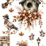 Ütü ile Rub On Transfer Kağıdı: Dekoratif Süsleme Kağıdı - CK108 | 30x50 cm