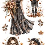 Ütü ile Rub On Transfer Kağıdı: Dekoratif Süsleme Kağıdı - CK109 | 30x50 cm