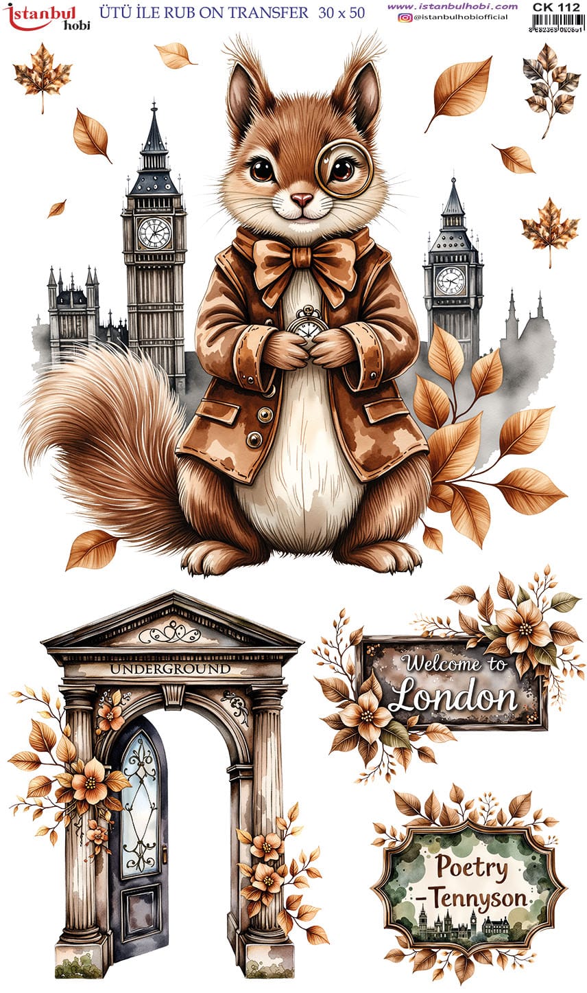 Ütü ile Rub On Transfer Kağıdı: Dekoratif Süsleme Kağıdı - CK112 | 30x50 cm 1 Ütü Ile Rub On Transfer Kağıdı: Dekoratif Süsleme Kağıdı - Ck112 | 30X50 Cm