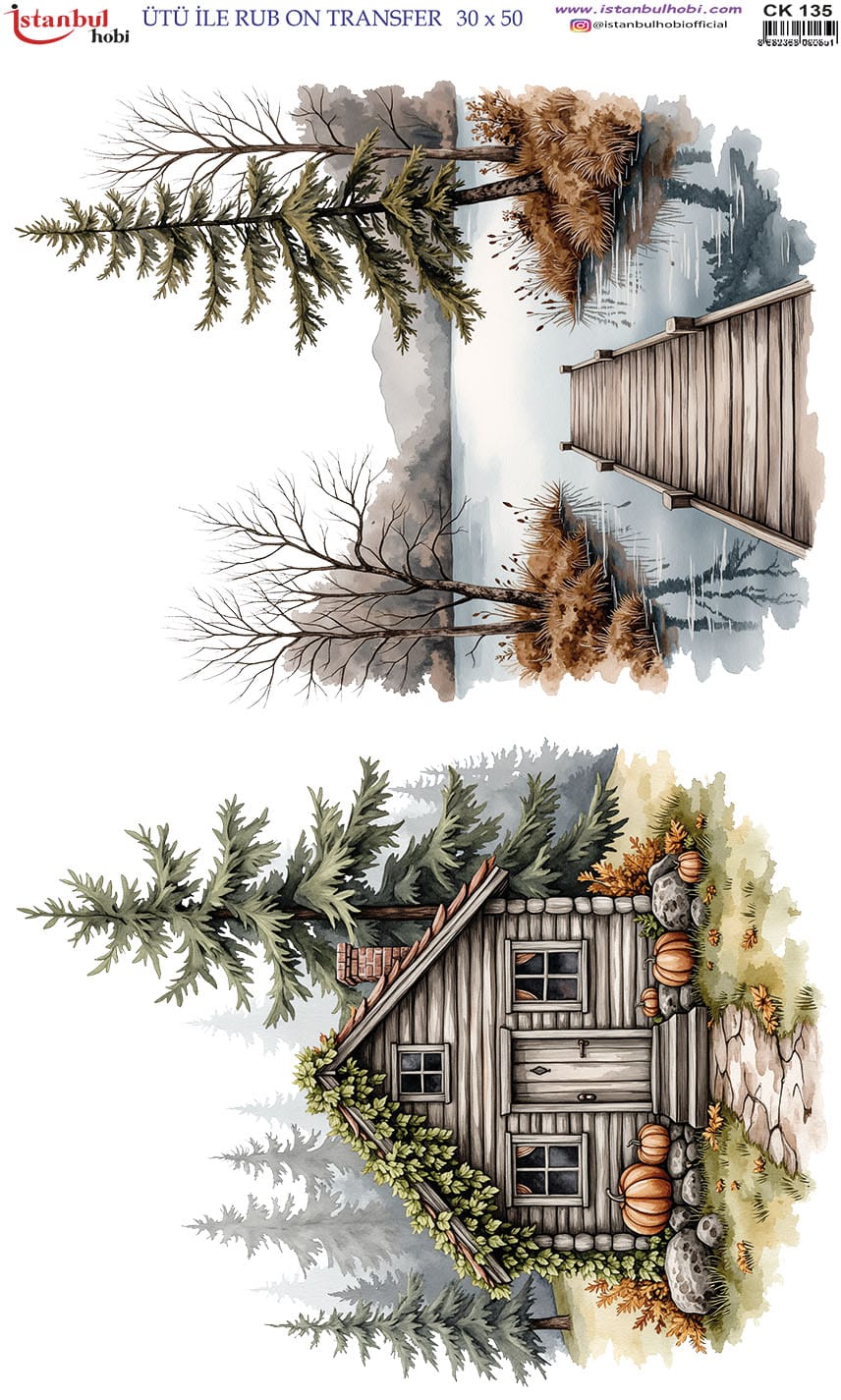 Ütü ile Rub On Transfer Kağıdı: Dekoratif Süsleme Kağıdı - CK135 | 30x50 cm 1 Ütü Ile Rub On Transfer Kağıdı: Dekoratif Süsleme Kağıdı - Ck135 | 30X50 Cm