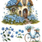 Ütü ile Rub On Transfer Kağıdı: Dekoratif Süsleme Kağıdı - CK172 | 30x50 cm
