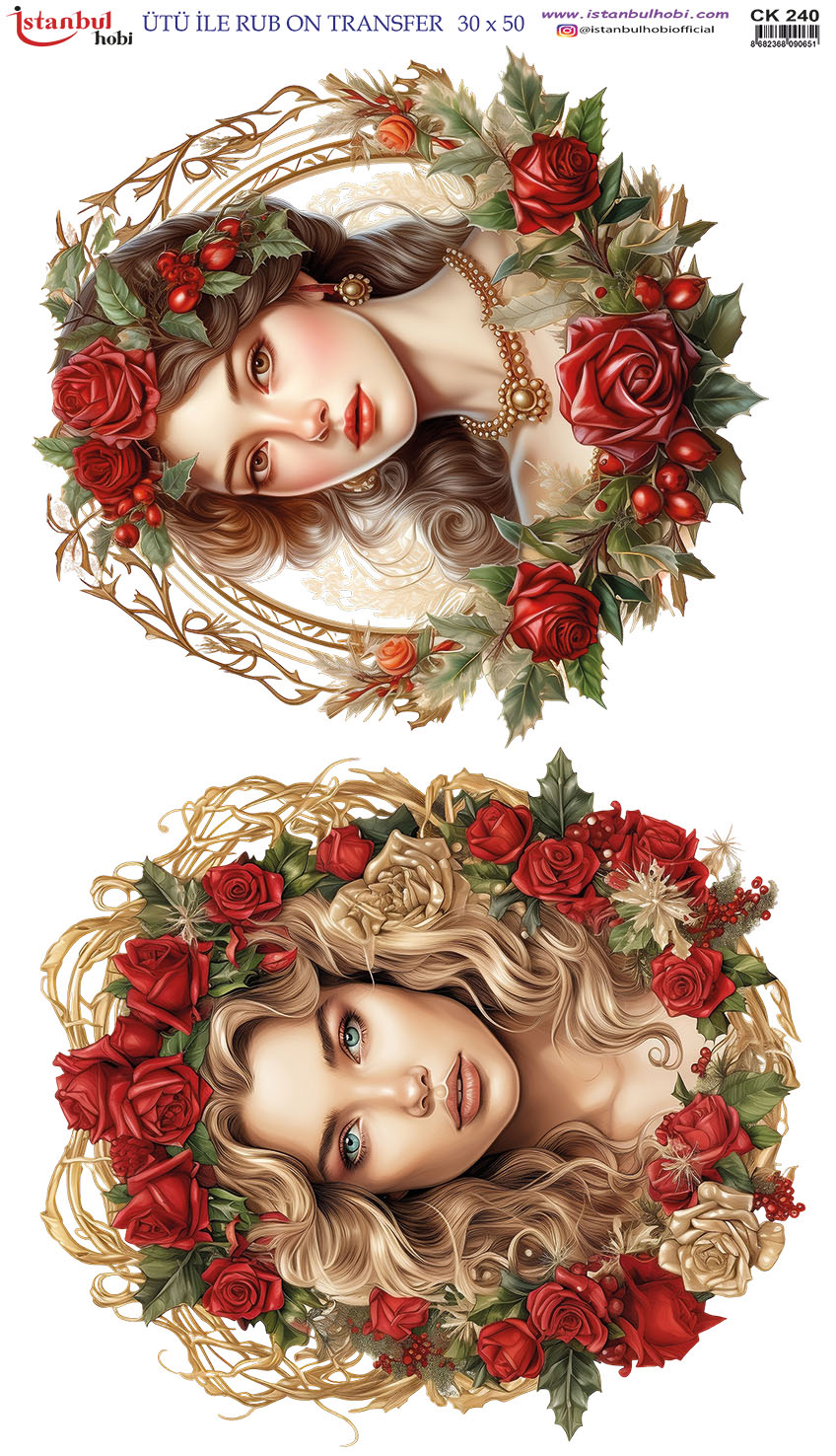 Ütü ile Rub On Transfer Kağıdı: Dekoratif Süsleme Kağıdı - CK240 | 30x50 cm 1 Ütü Ile Rub On Transfer Kağıdı: Dekoratif Süsleme Kağıdı - Ck240 | 30X50 Cm