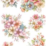 Ütü ile Rub On Transfer Kağıdı: Dekoratif Süsleme Kağıdı  - CK303 | 30x50 cm