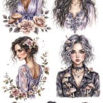 Ütü ile Rub On Transfer Kağıdı: Dekoratif Süsleme Kağıdı  - CK315 | 30x50 cm