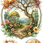 Ütü ile Rub On Transfer Kağıdı: Dekoratif Süsleme Kağıdı  - CK317 | 30x50 cm