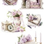 Ütü ile Rub On Transfer Kağıdı: Dekoratif Süsleme Kağıdı  - CK338 | 30x50 cm