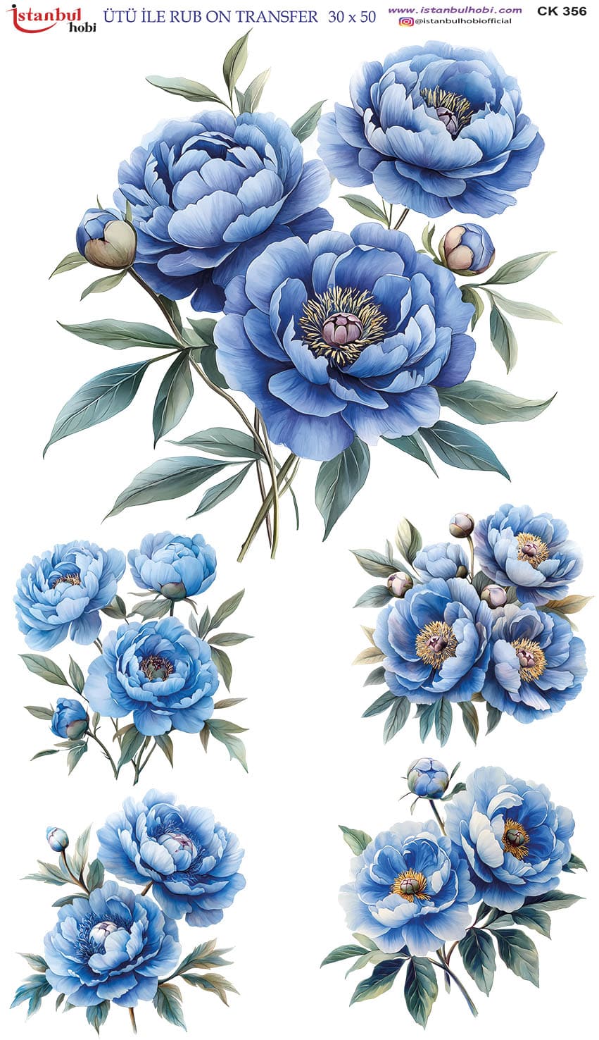 Ütü ile Rub On Transfer Kağıdı: Dekoratif Süsleme Kağıdı - CK356-İST | 30x50 cm 1 Ütü Ile Rub On Transfer Kağıdı: Dekoratif Süsleme Kağıdı - Ck356-İst | 30X50 Cm