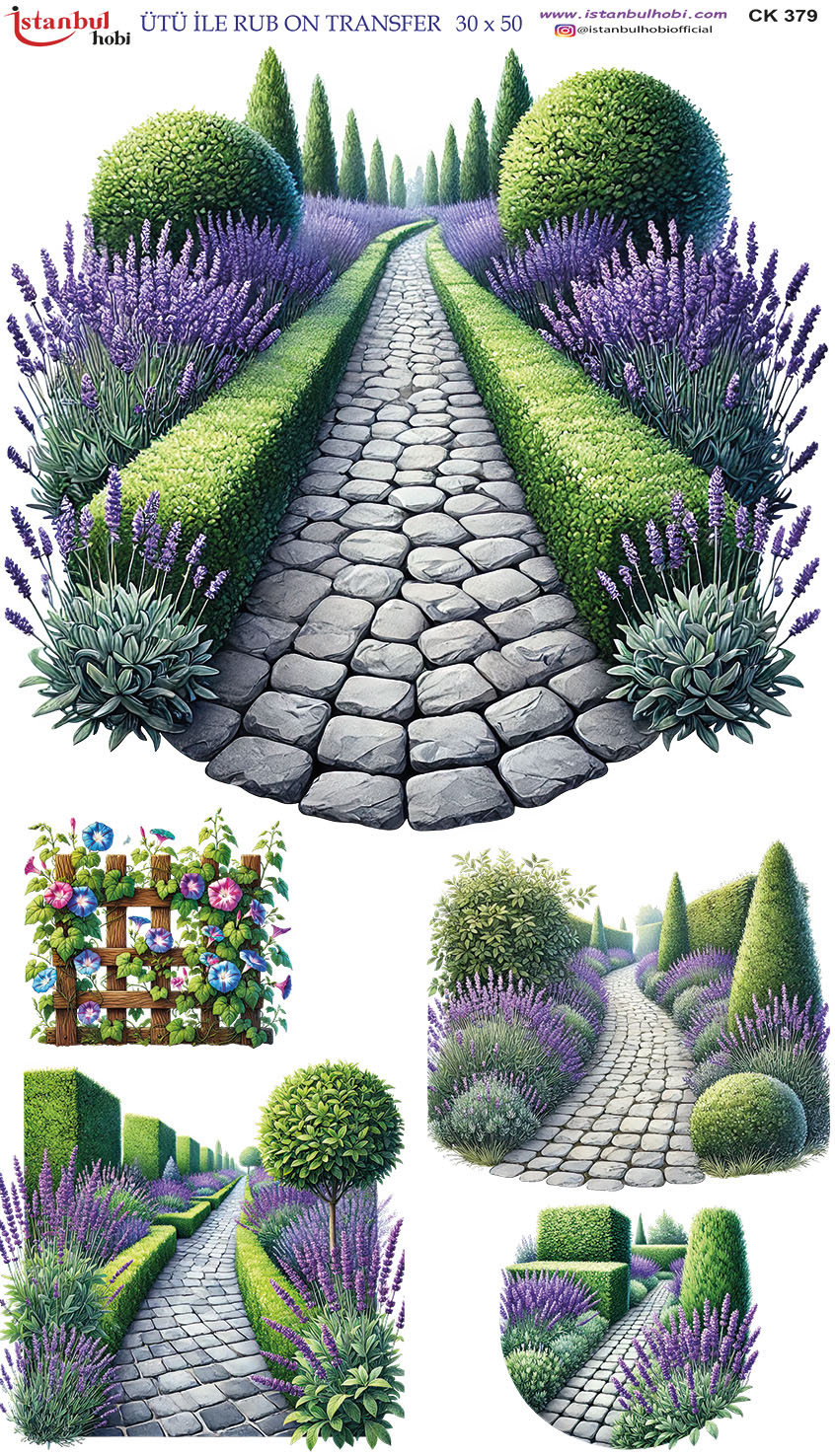 Ütü ile Rub On Transfer Kağıdı: Dekoratif Süsleme Kağıdı - CK379-İST | 30x50 cm 1 Ütü Ile Rub On Transfer Kağıdı: Dekoratif Süsleme Kağıdı - Ck379-İst | 30X50 Cm