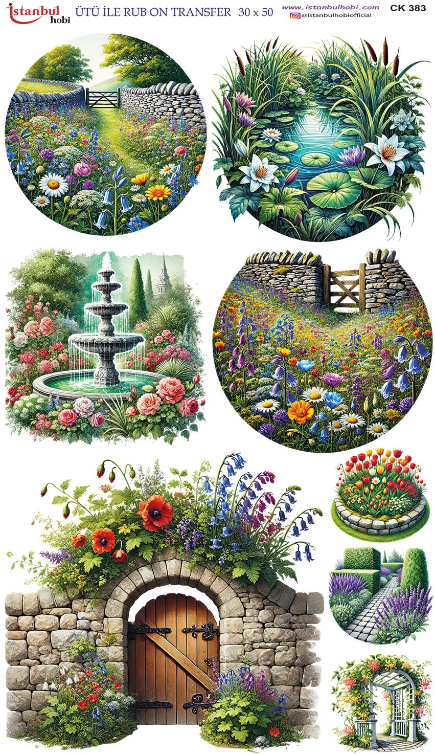 Ütü ile Rub On Transfer Kağıdı: Dekoratif Süsleme Kağıdı - CK383-İST | 30x50 cm 1 Ütü Ile Rub On Transfer Kağıdı: Dekoratif Süsleme Kağıdı - Ck383-İst | 30X50 Cm