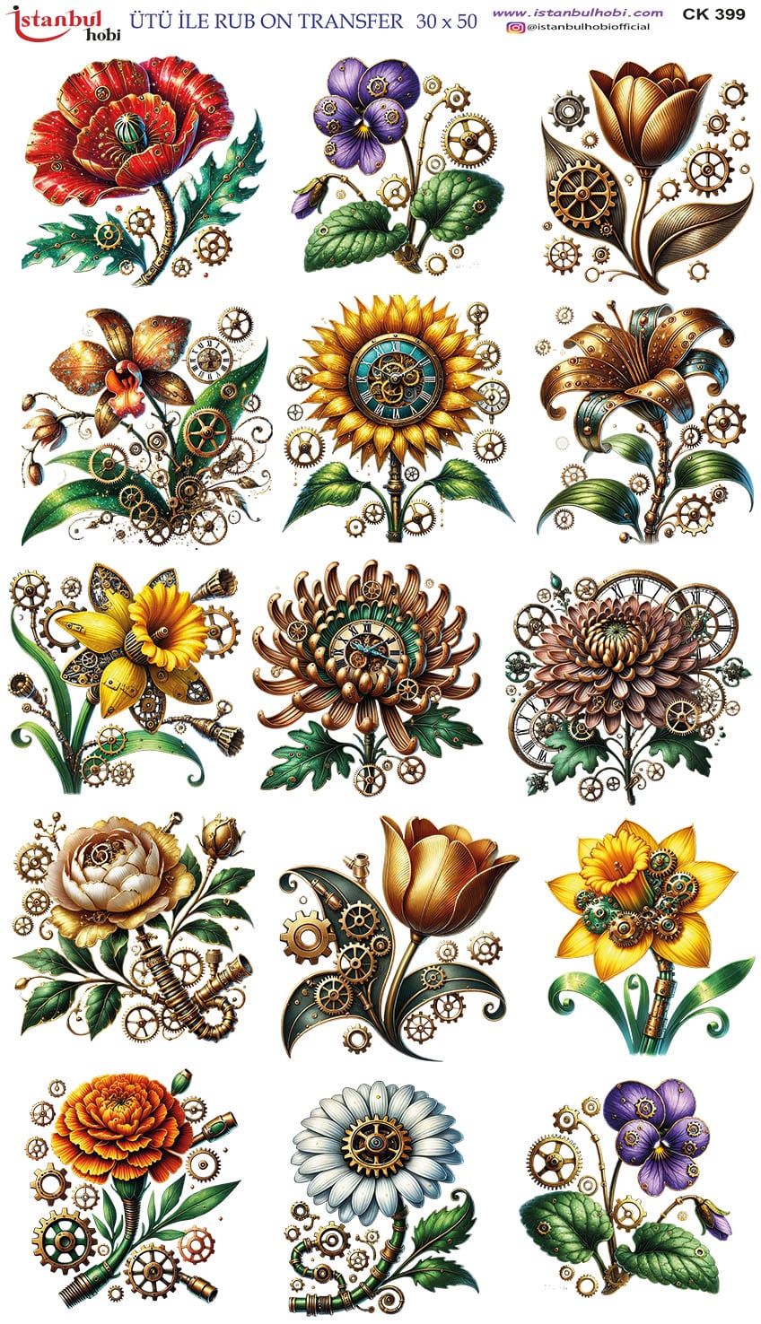 Ütü ile Rub On Transfer Kağıdı: Dekoratif Süsleme Kağıdı - CK399-İST | 30x50 cm 1 Ütü Ile Rub On Transfer Kağıdı: Dekoratif Süsleme Kağıdı - Ck399-İst | 30X50 Cm