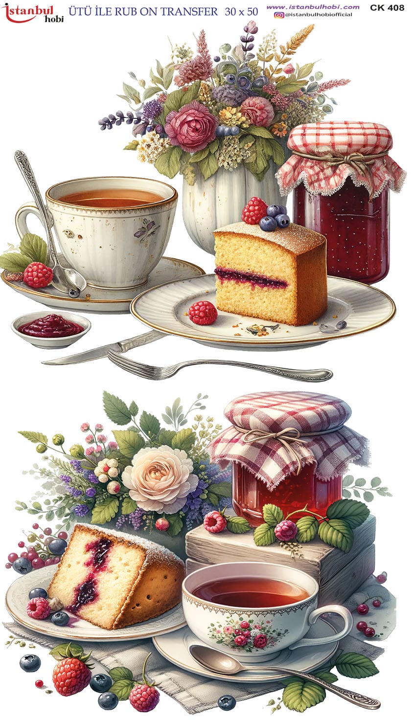 Ütü ile Rub On Transfer Kağıdı: Dekoratif Süsleme Kağıdı - CK408-İST | 30x50 cm 1 Ütü Ile Rub On Transfer Kağıdı: Dekoratif Süsleme Kağıdı - Ck408-İst | 30X50 Cm