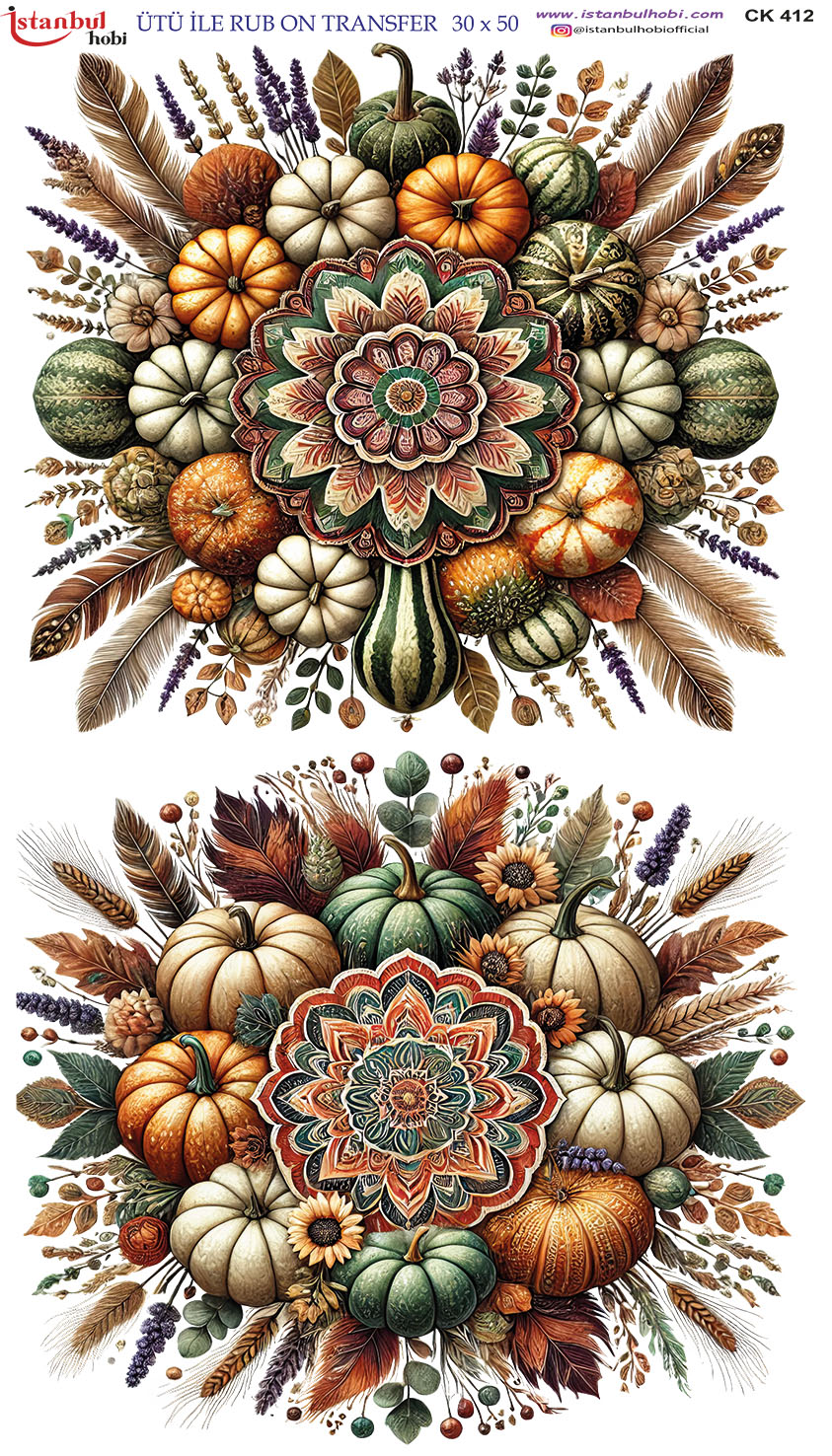 Ütü ile Rub On Transfer Kağıdı: Dekoratif Süsleme Kağıdı - CK412-İST | 30x50 cm 1 Ütü Ile Rub On Transfer Kağıdı: Dekoratif Süsleme Kağıdı - Ck412-İst | 30X50 Cm