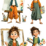 Ütü ile Rub On Transfer Kağıdı: Dekoratif Süsleme Kağıdı - CK444-İST | 30x50 cm