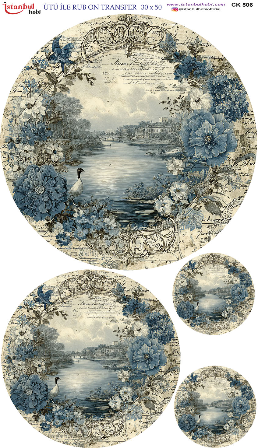 Ütü ile Rub On Transfer Kağıdı: Dekoratif Süsleme Kağıdı - CK506-İST | 30x50 cm 1 Ütü Ile Rub On Transfer Kağıdı: Dekoratif Süsleme Kağıdı - Ck506-İst | 30X50 Cm