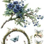 Ütü ile Rub On Transfer Kağıdı: Dekoratif Süsleme Kağıdı - CK519-İST | 30x50 cm