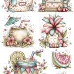 Ütü ile Rub On Transfer Kağıdı: Dekoratif Süsleme Kağıdı - CK539-İST | 30x50 cm