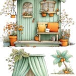 Ütü ile Rub On Transfer Kağıdı: Dekoratif Süsleme Kağıdı - CK556-İST | 30x50 cm
