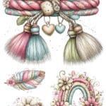 Ütü ile Rub On Transfer Kağıdı: Dekoratif Süsleme Kağıdı - CK575-İST | 30x50 cm
