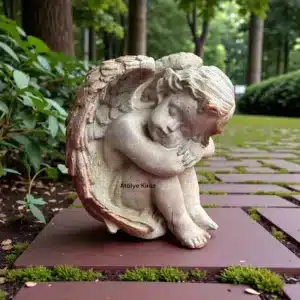 Eskitme Dekorlu Uyuyan Melek Heykeli: Yüzyıllık Huzurun Evinizdeki Yansıması